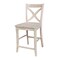 International Concepts Vineyard Counter Height Stool, 24" Seat Height, Unfinished S-142 - alternate 1